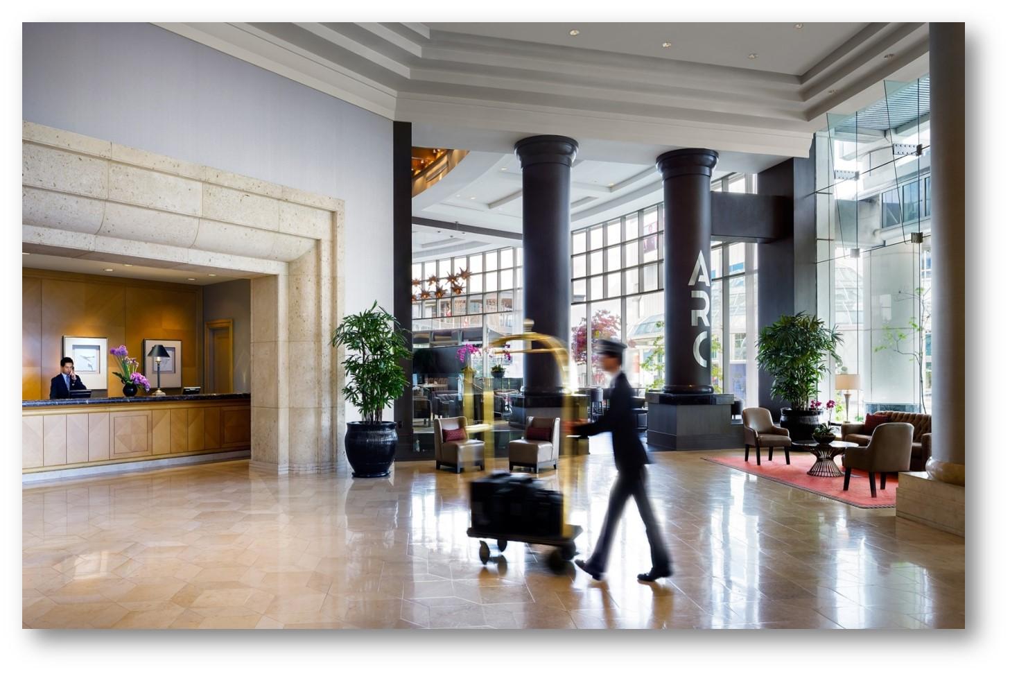 Hotel Fairmont Waterfront Vancouver Exteriér fotografie Lobby